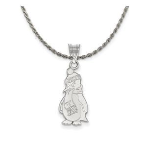 Sterling Silver Youngstown State Large Logo Pendant Necklace - 18 Inch